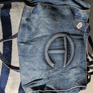 Telfar Blue Denim Tote Bag